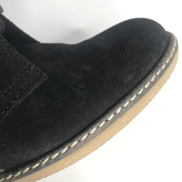 J CREW MacAlister Black Suede Rubber Wedge Ankle Boots Booties Size 8 - Picture 7 of 16
